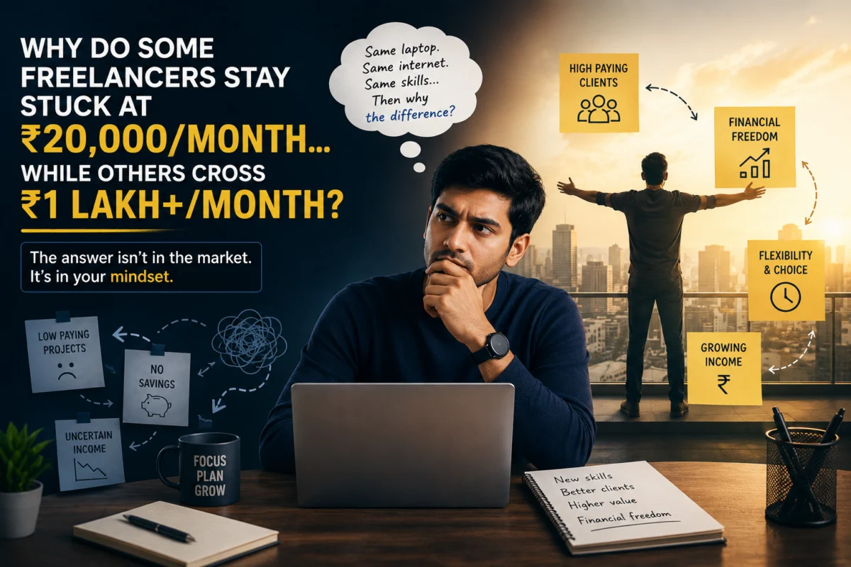 Why Most Freelancers Never Cross ₹20,000/Month: The Psychology Behind It – Truelancer Blog