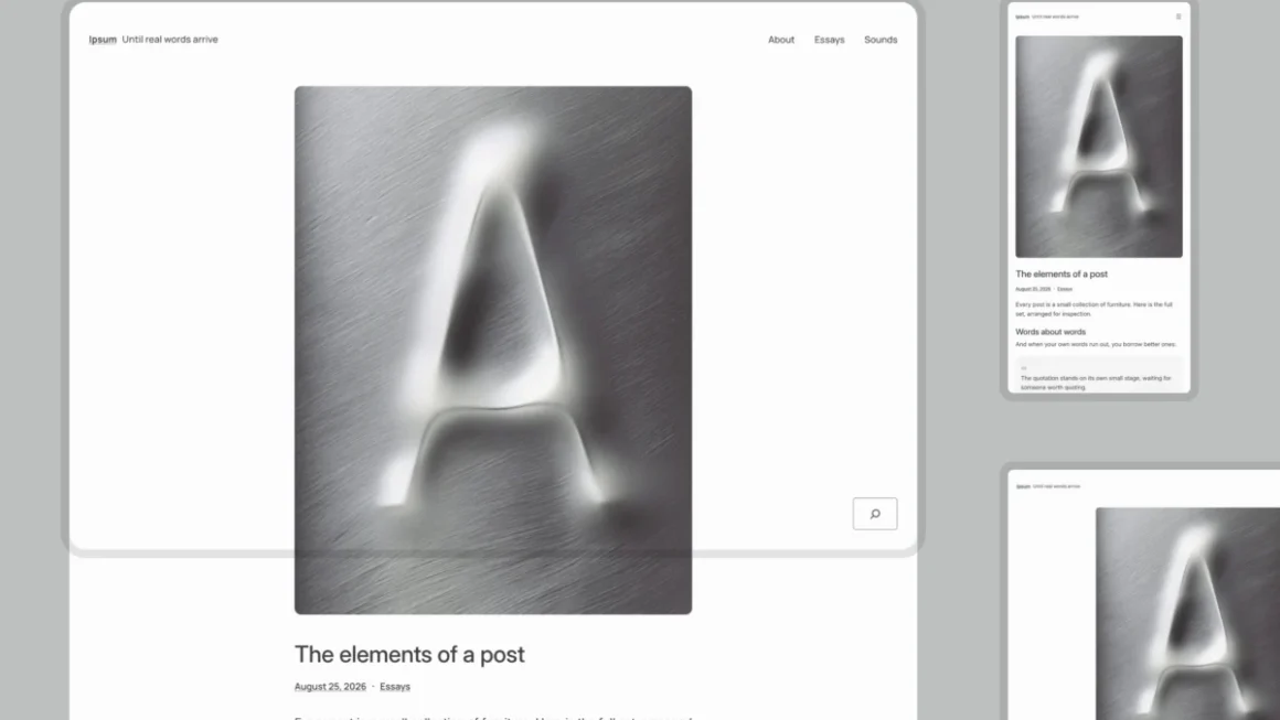 Beyond the "Twenty" Era: WordPress Unveils "Ipsum" as its New Default Theme for Version 7.2