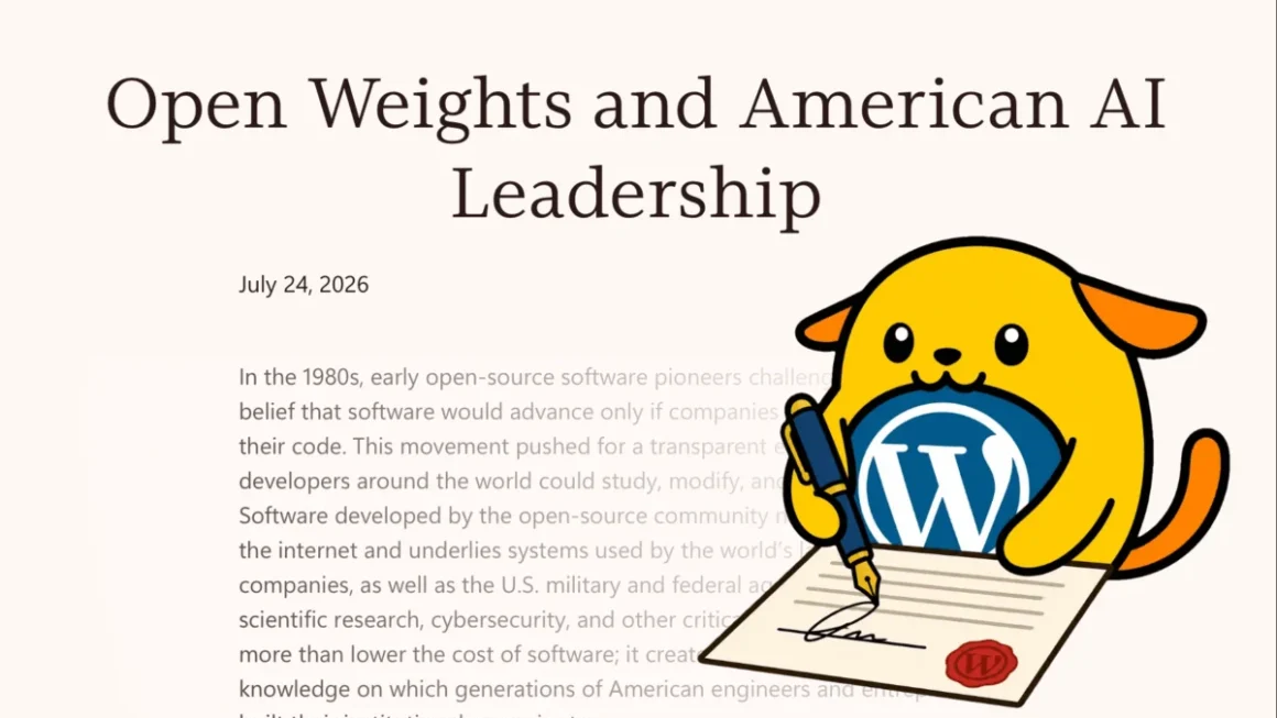 WordPress Joins Coalition of Over 270 Organizations to Advocate for Open Weight AI and American Technological Leadership